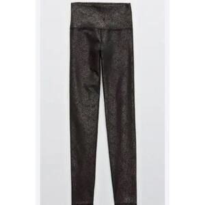 Offline by Aerie Womens The Hugger High Waisted Crackle Leggings Black SZ Medium